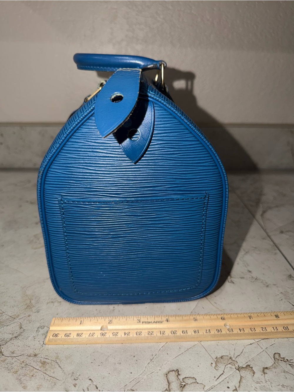 Authentic Louis Vuitton Blue Epi Leather Speedy - Picture 4 of 15